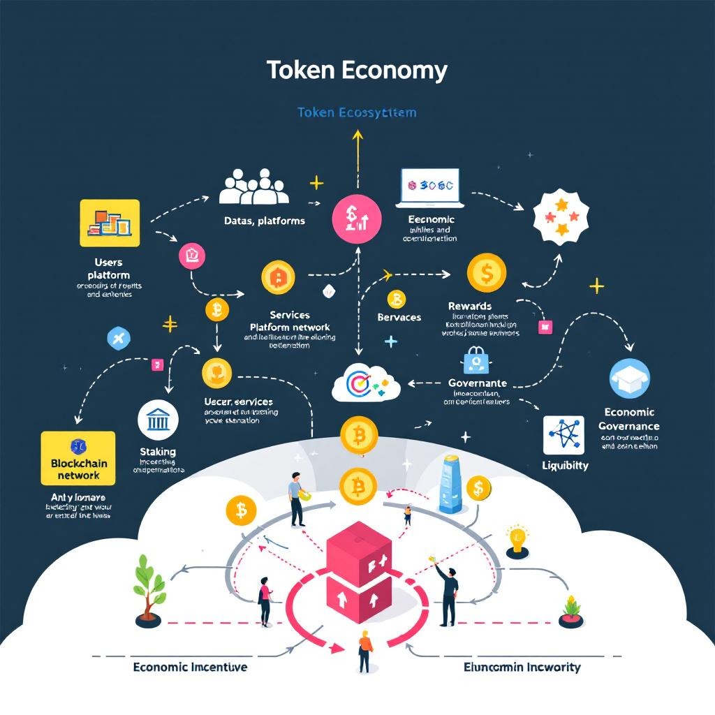 탈중앙화 자율 조직(DAO)의 실험적 구조를 설명하는 일러스트레이션으로, 제안 제출, 재무 투표자, 세계 지도, DAO 네트워크, 실험적 권한 등이 표시되고 세 명의 인물이 문서를 들고 있는 인포그래픽