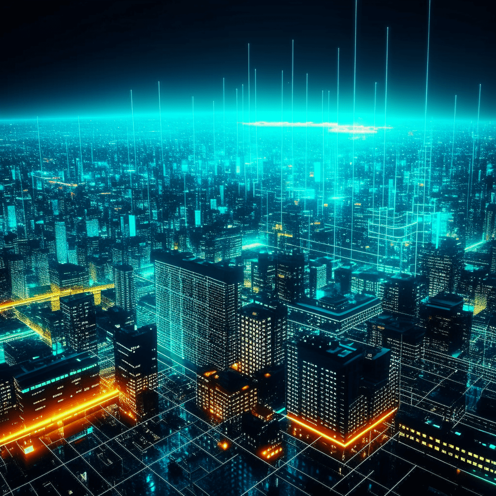 빛의 데이터가 흐르는 초연결 스마트시티 전경