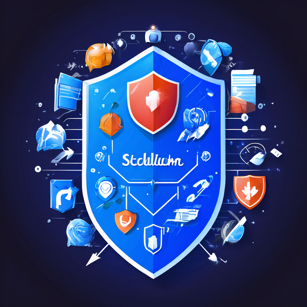 소셜 미디어 아이콘을 방패로 차단하고 개인이 독서와 운동 같은 적극적인 취미 활동으로 향하는 화살표를 보여주는 디지털 웰빙 전략 다이어그램입니다.